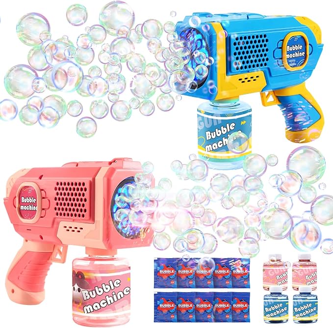 EagleStone 2 Pack Bubble Gun Machine for Kids