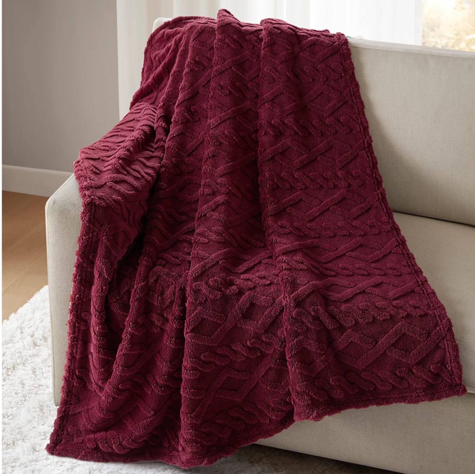Cozy Cable Throw, 50" x 60"
