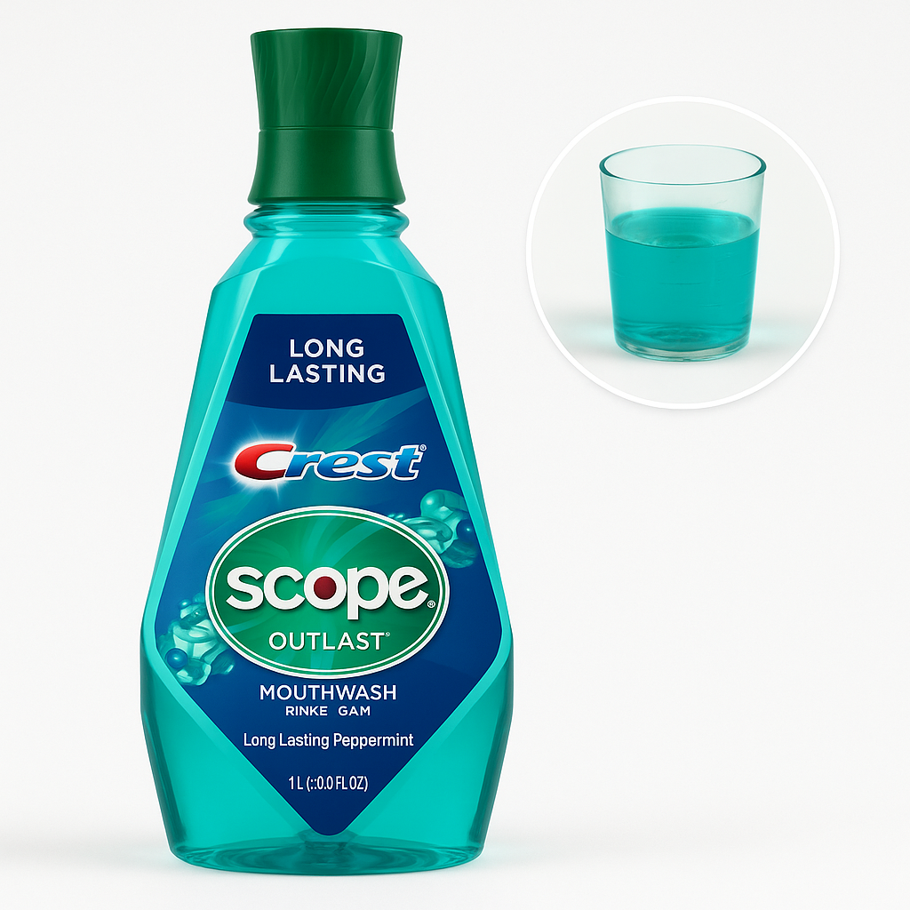 Crest Scope Outlast Mouthwash (Long Lasting Peppermint, 1 L) Review: Everyday Freshness That Lasts