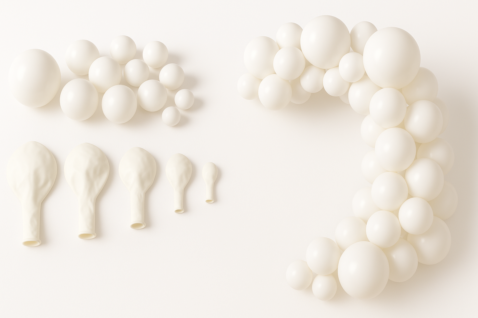 PartyWoo White Balloons 140-Piece Arch Kit Review: Flexible All-White Garland for DIY Event Decor