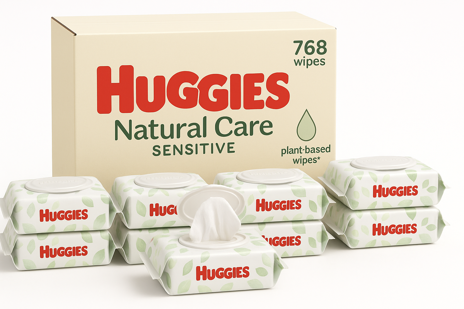 Huggies Natural Care Sensitive Baby Wipes (12 Flip-Top Packs, 768 Count) Review