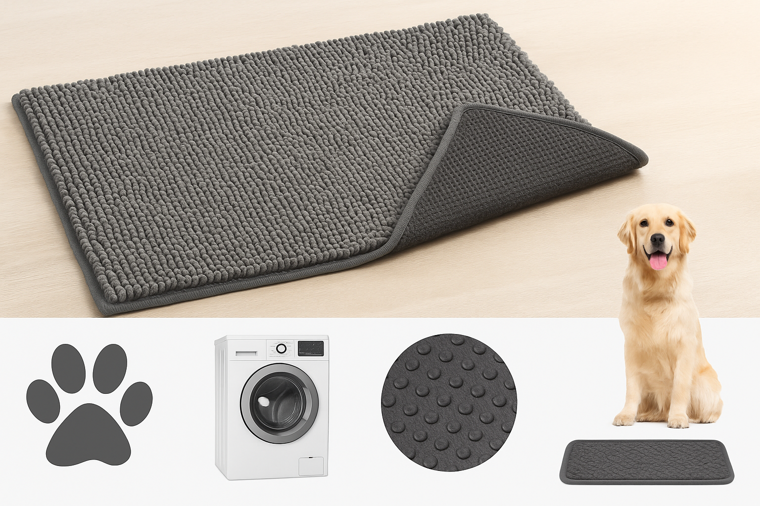 OLANLY Dog Door Mat for Muddy Paws (30" x 20") Review: A Practical Chenille Mat for Cleaner Floors