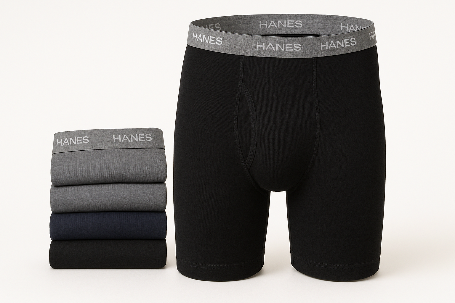 Hanes Men’s Cool & Breathable Boxer Briefs: Everyday Comfort with No-Ride-Up Support
