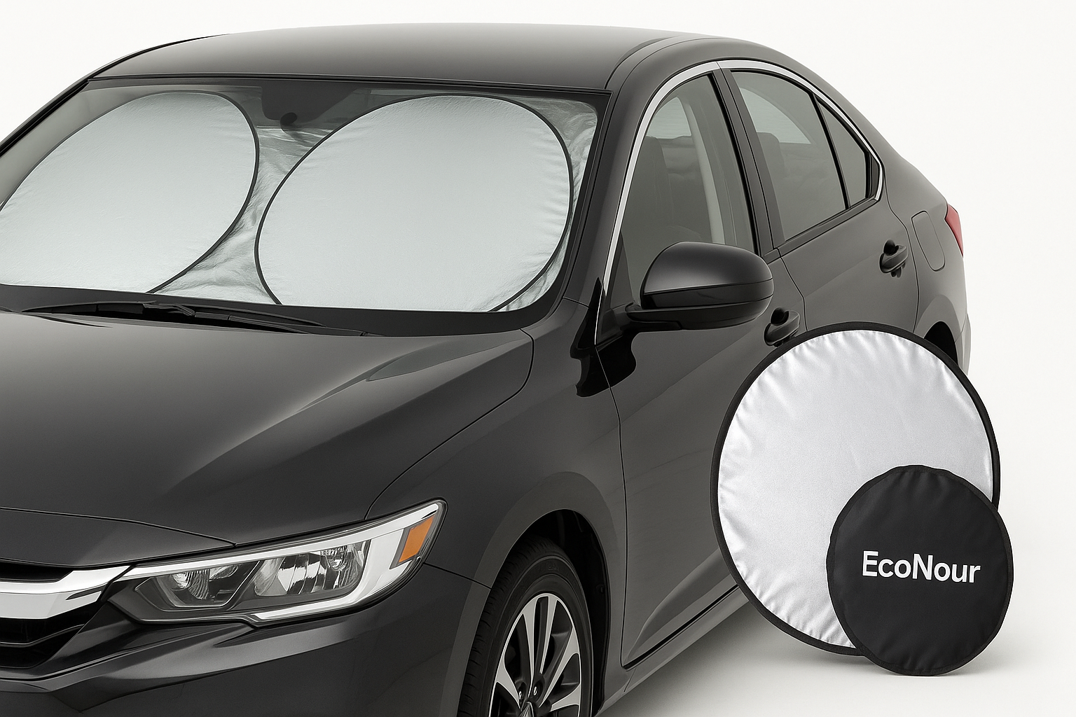 EcoNour Car Windshield Sunshade (64x32 Inches) Review: Affordable Heat and UV Protection for Everyday Drivers