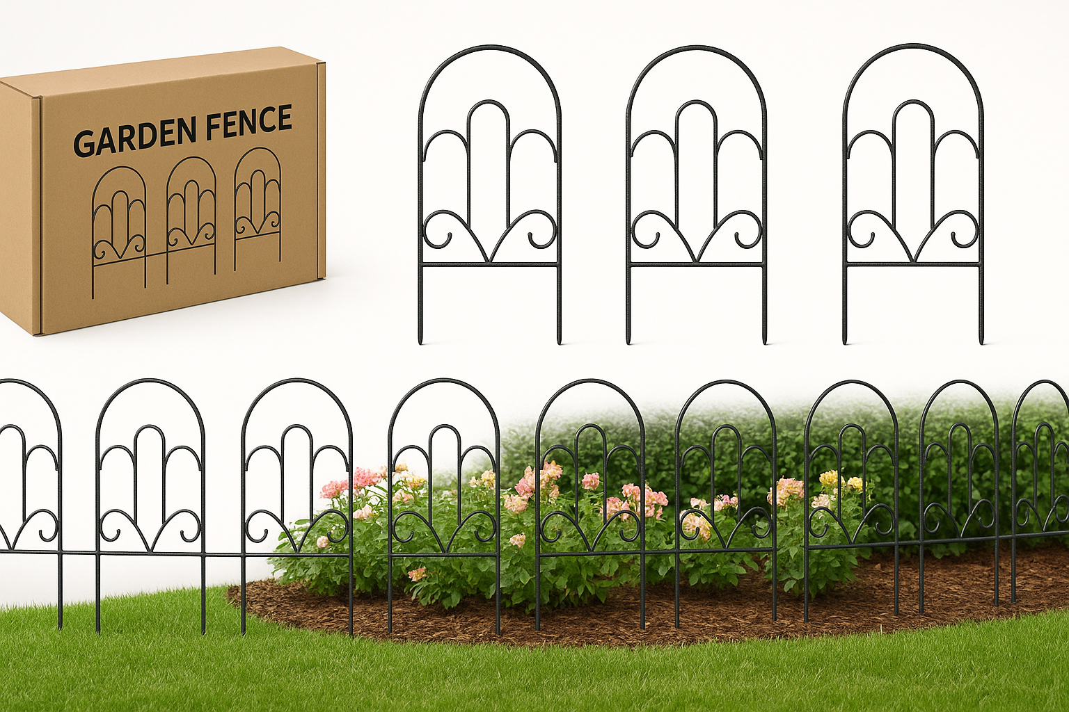 CADUKE 28-Pack Garden Fence Border Review: A Flexible Metal Barrier for Beds, Pets, and Paths