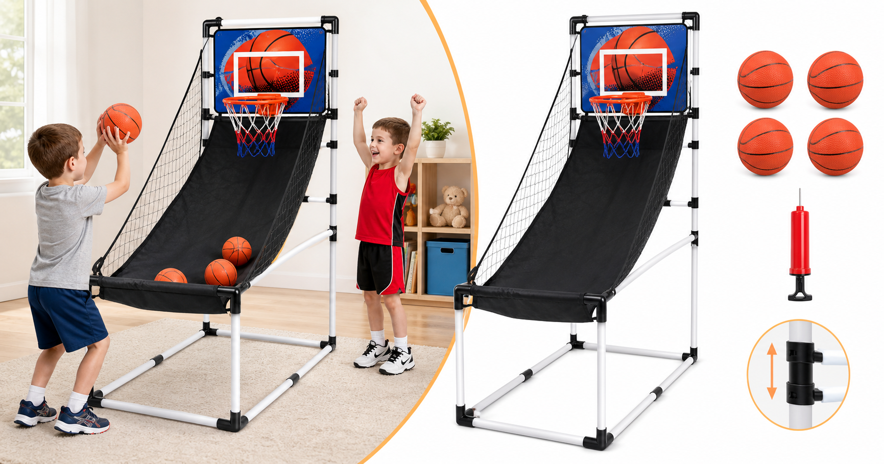 JOYIN Arcade Basketball Game Set Review: An Indoor-Outdoor Mini Arcade for Kids