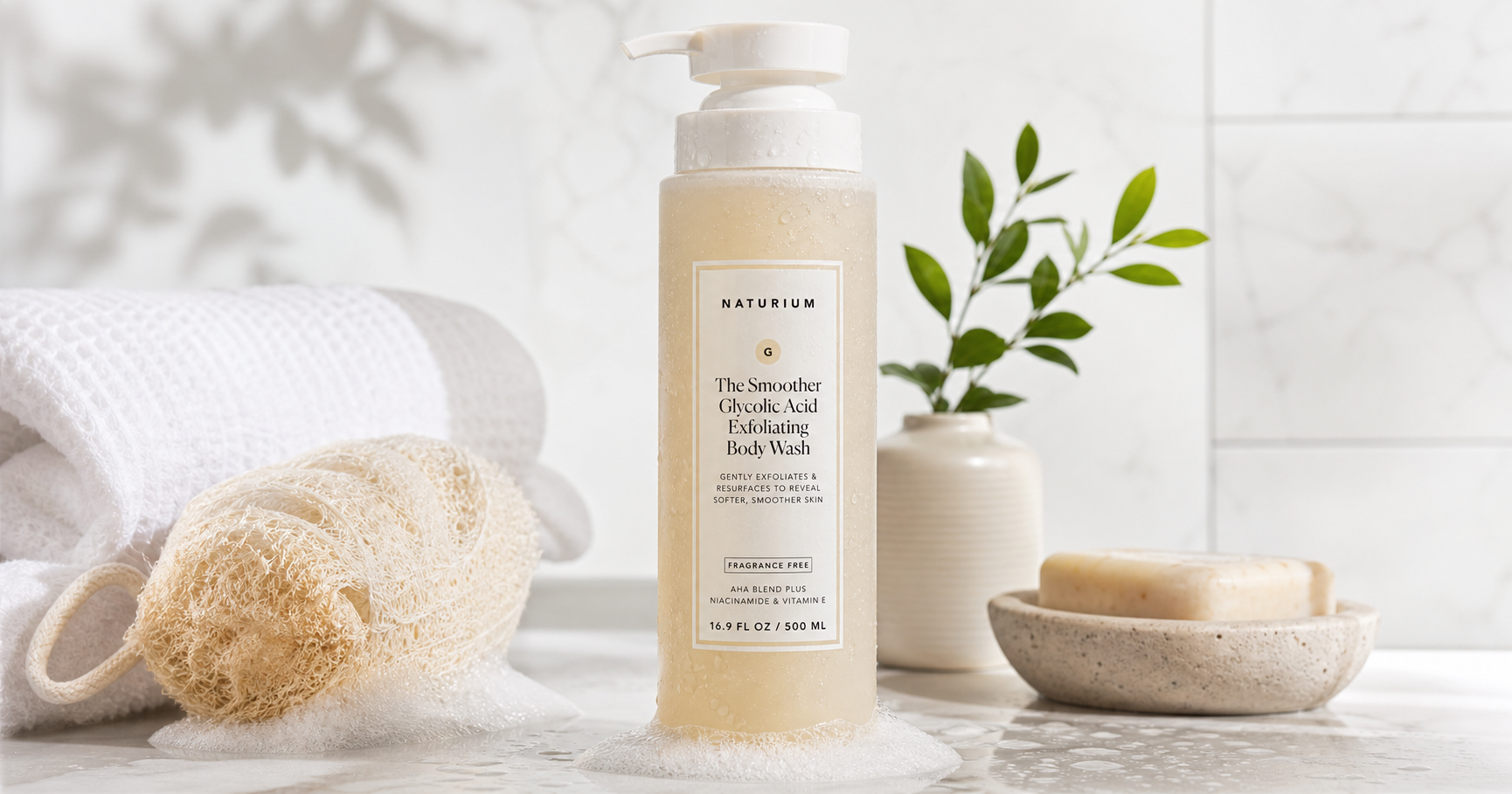 Naturium The Smoother Glycolic Acid Exfoliating Body Wash Review (16.9 oz)