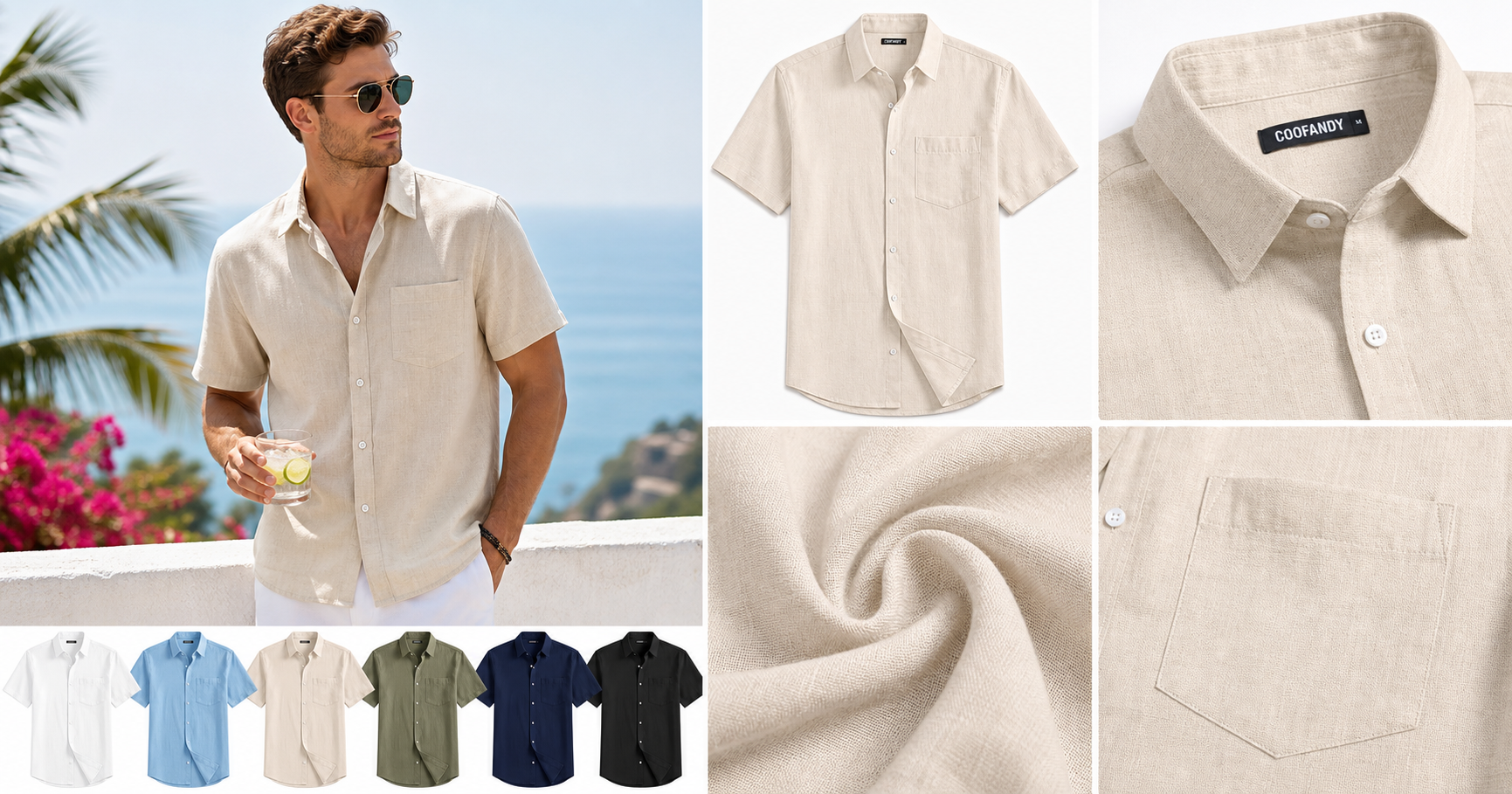 COOFANDY Men’s Linen Short Sleeve Shirt Review: A Versatile Summer Staple for Beach, Travel, and Casual Events