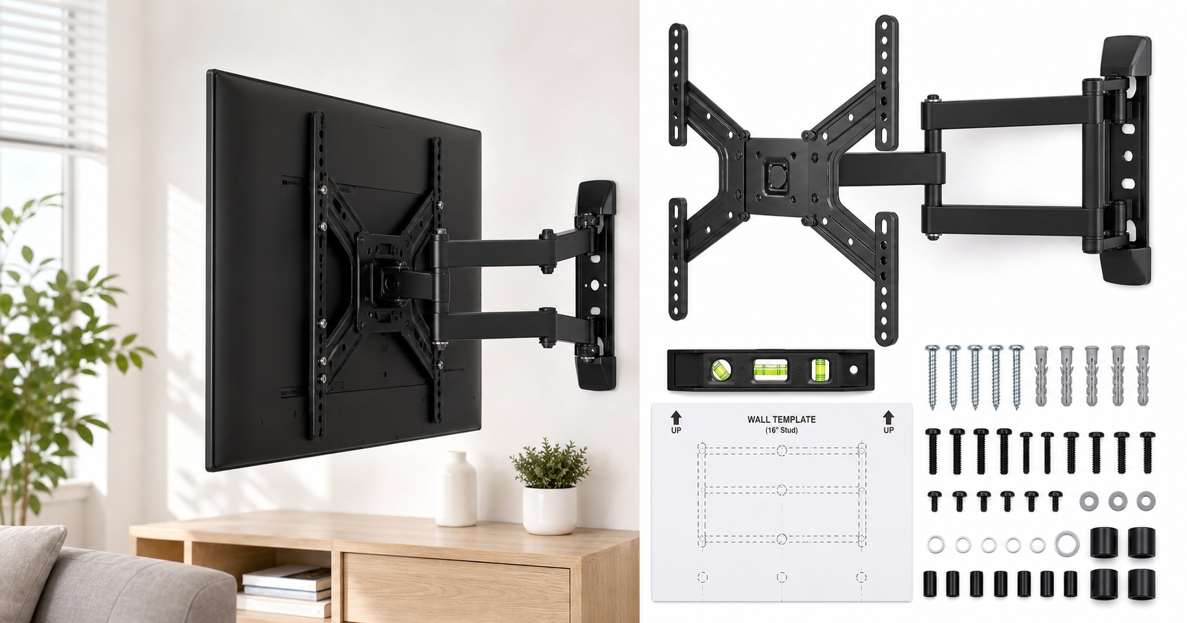Amazon Basics Full Motion Articulating TV Wall Mount Review (26"–55", Up to 80 lbs)